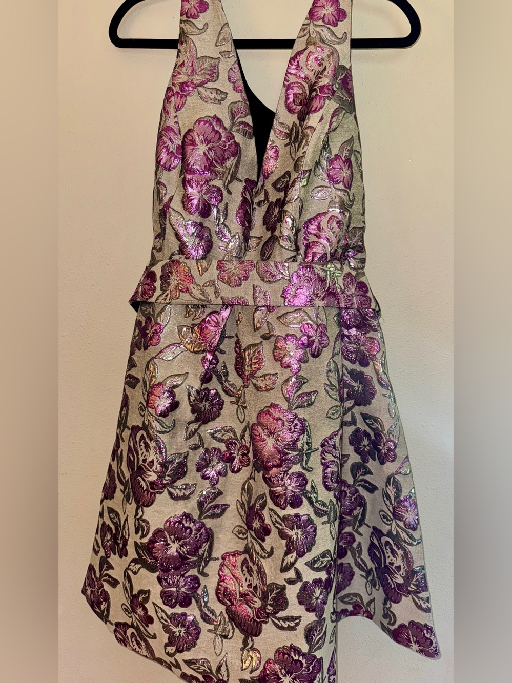Eloquii Metallic Brocade Floral Fit and Flare Dress 18 nwt Feminine - Picture 2 of 13